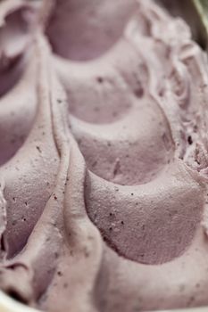 Ice cream preparation with different tools, ingredients, and machines