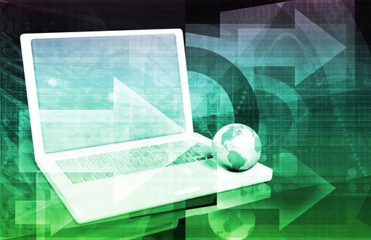 Internet Web Abstract on a Digital Background