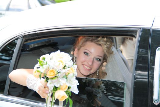 The young beautiful wife in the wedding day