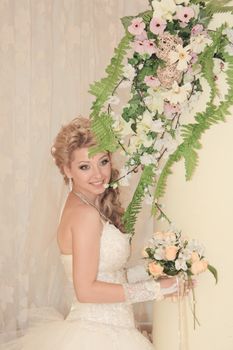 The young beautiful wife in the wedding day