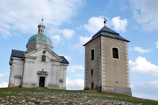 Photo shows Mikulov city view in the Southern Moravia.