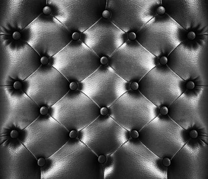 close up Black Leather texture Background