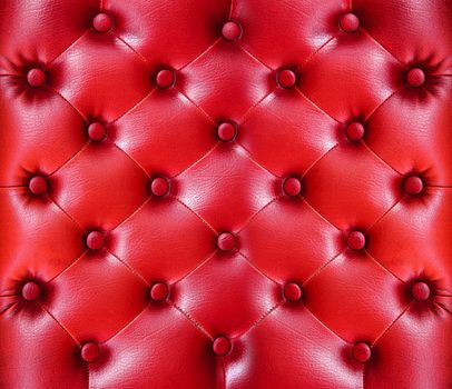 close up red Leather texture Background