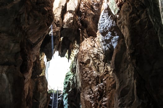 fantastic light in entrance of cave Koa-yoy at Thailand