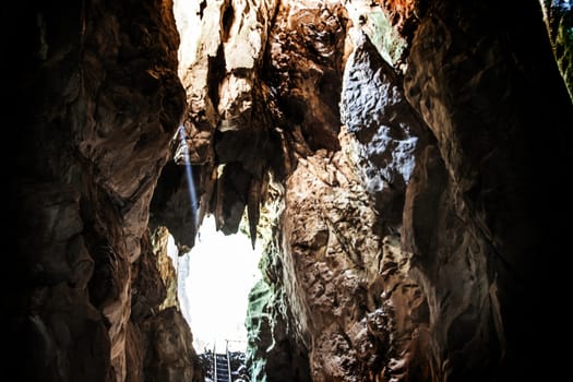 fantastic light in entrance of cave Koa-yoy at Thailand