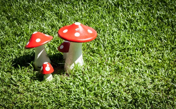 red mushroom for deco garden