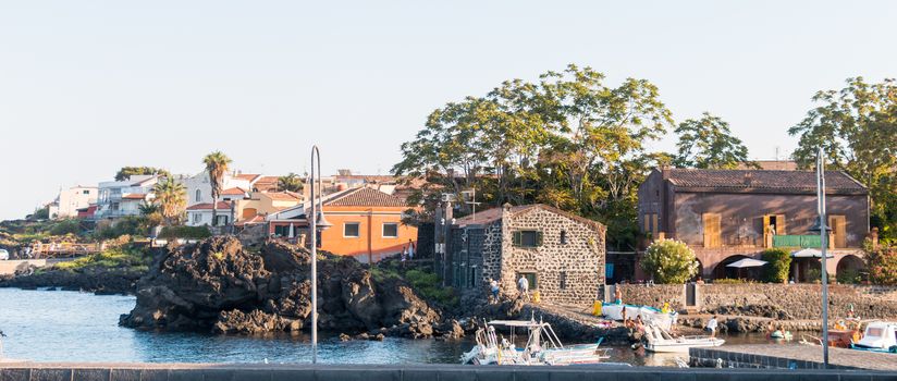 Coastal Scape of oriental Sicily ionian sea