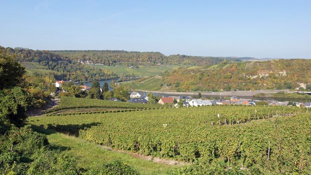 Moselle valley close to Machtum, Luxembourg, Europe