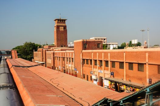 Jodhpur, Rajasthan, India Train or Rail station in early morning light