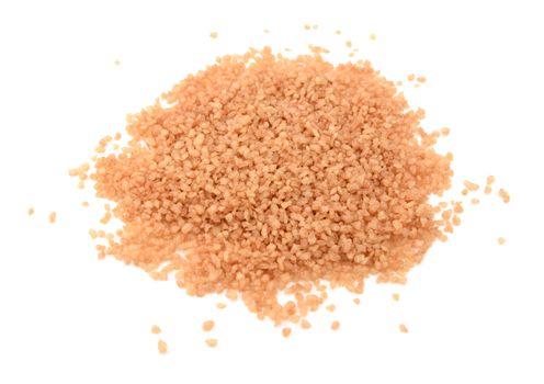 Caramel sugar sprinkles, isolated on a white background