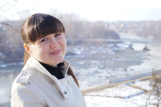 young girl on a walk