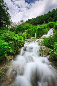 Waterfall in Plitvice Lakes National Park, Croatia