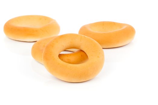 Russian or Ukrainian donut (Bublik), On White Background