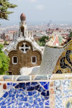 Park Guell in Barcelona, Spain