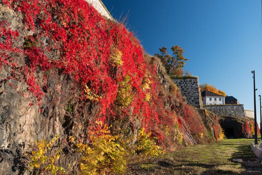 Oslo Akershus Fortress at late autumn