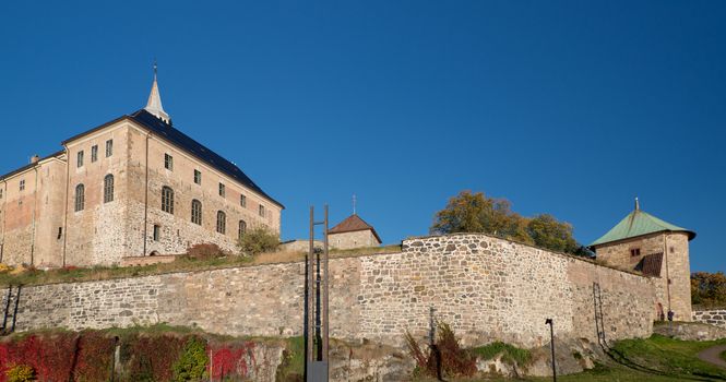 Oslo Akershus Fortress at late autumn