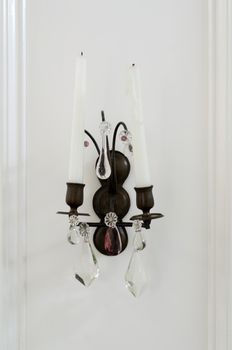 Classic sconce decorated in vintage room