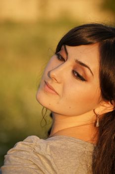 Portrait of a charming and lovely girl