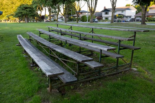Seating Stands For Spectators In A Suburban Community Park