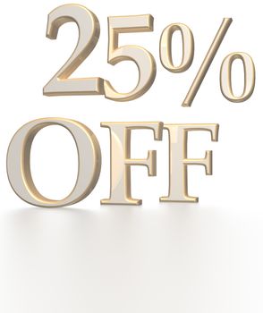 glossy green three-dimensional inscription 25 percent off
