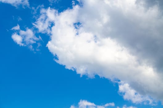 Beautiful blue spring sky with white clouds.
