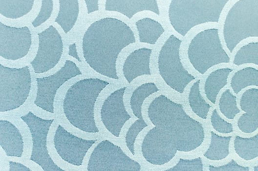 Abstract blue circle fabric texture and background.