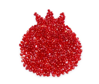 Whole fruit shaped pomegranate seeds