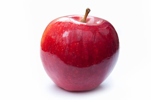 Single red apple over a white backgroun