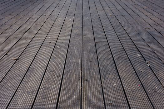 Aged gray old wooden terrace floor background