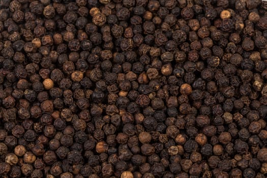 Black pepper zoomed in on and close up texture