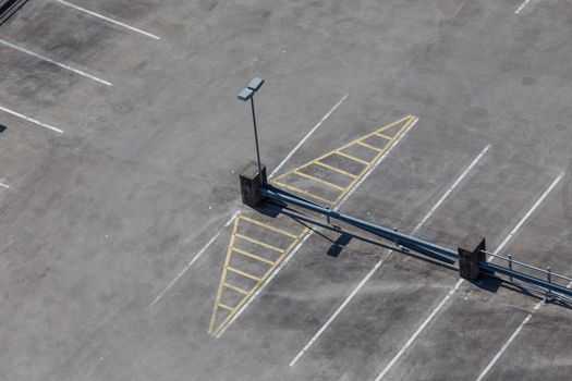 Empty space parking lot - shot from above