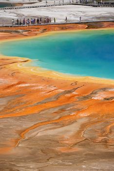 colors of Grand Prismatic Springs at Yellowstone National Park