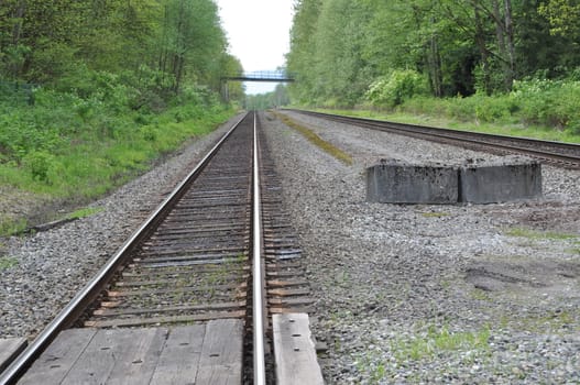 Macro railroad track 