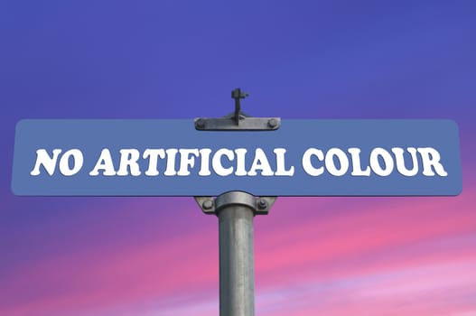 No artificial colour road sign