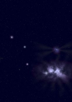 Small part of an infinite star field of space in the Universe. "Elements of this image furnished by NASA".