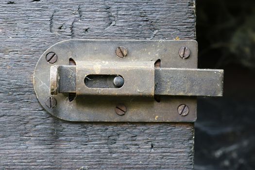 Detail - macro - of the old and rusty latch