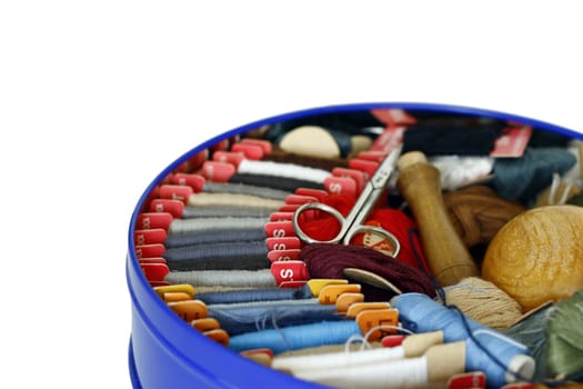 Detail of the various darning cottons - sewing
