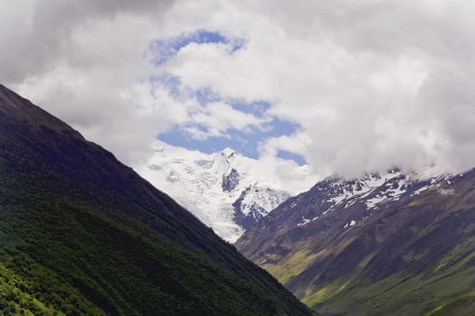 Landscape of mountains Caucasus region in Russia