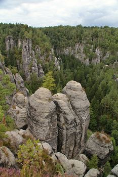 Photo shows Czech Saxony Swiss and its surroundings.