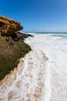 Burgau Beach near Lagos, Algarve, south Portugal