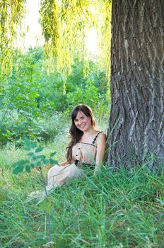 Portrait of a charming and lovely girl