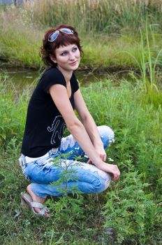 Portrait of a charming and lovely girl