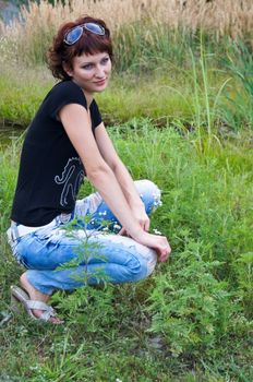 Portrait of a charming and lovely girl