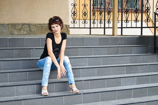 Portrait of a charming and lovely girl