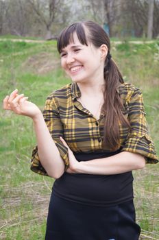 Portrait of a charming and lovely girl