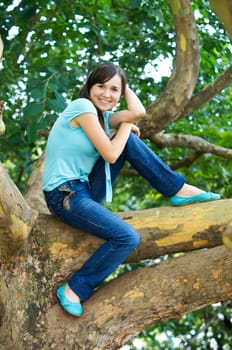 Portrait of a charming and lovely girl