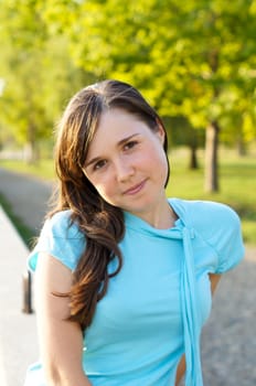 Portrait of a charming and lovely girl