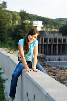 Portrait of a charming and lovely girl