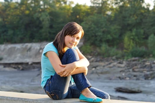 Portrait of a charming and lovely girl