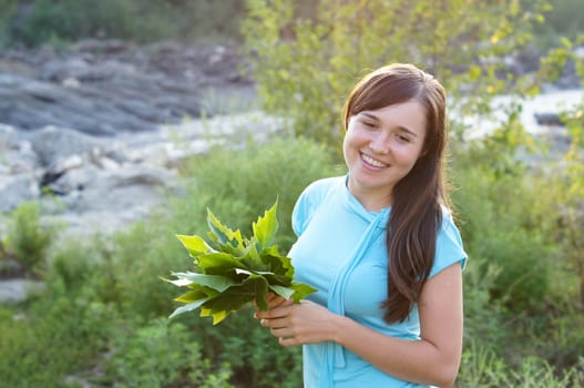 Portrait of a charming and lovely girl